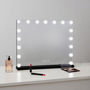 Chuyên nghiệp 10x Magnifying LED bàn trang điểm gương trang điểm thông minh mờ của nhà sản xuất phòng ngủ Máy tính để bàn máy tính để bàn gương - Product Image 1