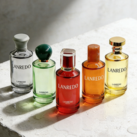 Flacon de parfum cylindrique personnalisé haut de gamme, couleur personnalisée, 30 ml, 50 ml, 100 ml, flacon de parfum en verre transparent vide pour femme et homme