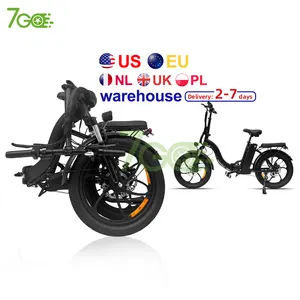 20 Inch Mini electric ebike foldable bike for Adults LCD display Aluminum alloy 7 speed fat tire bike electric city bicycles