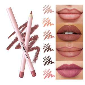 Lápiz delineador de labios mate de alto pigmento al por mayor de larga duración colores ricos ultrafinos suave bien definido sin logotipo delineador de labios vegano - Product Image 1