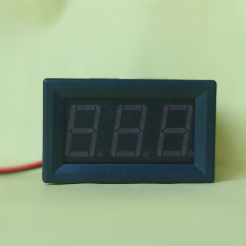 Twee Kabel Dc Voltage Meter Hoofd Reverse Connection Bescherming 0.56 Inch Led Digitale Voltmeter