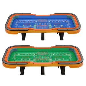 136 Zoll Casino-Craps-Würfeltisch mit Diamantpyramiden-Stoßfänger, Holzrahmen, Casino-Qualitätsfilz für Pokerclubs, Casino-Ausstattungslieferant - Product Image 1