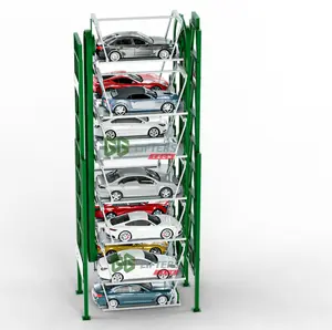 Low Cost Multi-Level Automated Car Parking Systems 8 Cars Capacity Mechanical Carousel Building Smart Vertical Parking Equipment