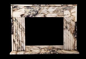 Hermosa púrpura Calacatta Viola Mármol Piedra Chimenea Blanco Veteado Mármol Mantel - Product Image 4