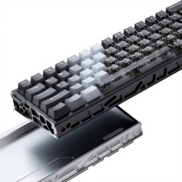ALUX60 Aluminum Alloy USB CNC Magnetic-axis Mechanical Keyboard Full-key Hot-swapping 8K Polling Rate RT001 Backlit Support