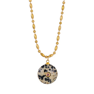 Collar Haomi de Estilo Bohemio con Banda de Diamantes <span class=keywords><strong>y</strong></span> Piedra Natural, Collar Étnico Vintage con Hebilla de la <span class=keywords><strong>Paz</strong></span> - Product Image 5