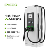 EVEGO TUV CE Chargeur rapide DC haute puissance pour véhicules électriques, application intelligente, CCS1 CCS2 GB/T NACS, station de charge rapide à double pistolet pour autoroute