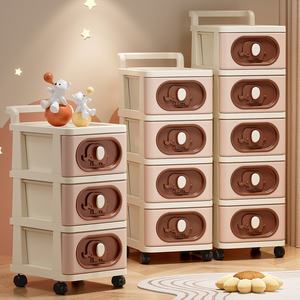 خزانة تخزين متعددة الطبقات بتصميم الأدراج للغرفة المعيشة وغرفة النوم، عربة صغيرة قائمة بذاتها مع 5+ أدراج متحركة بعجلات بلاستيكية - Product Image 3