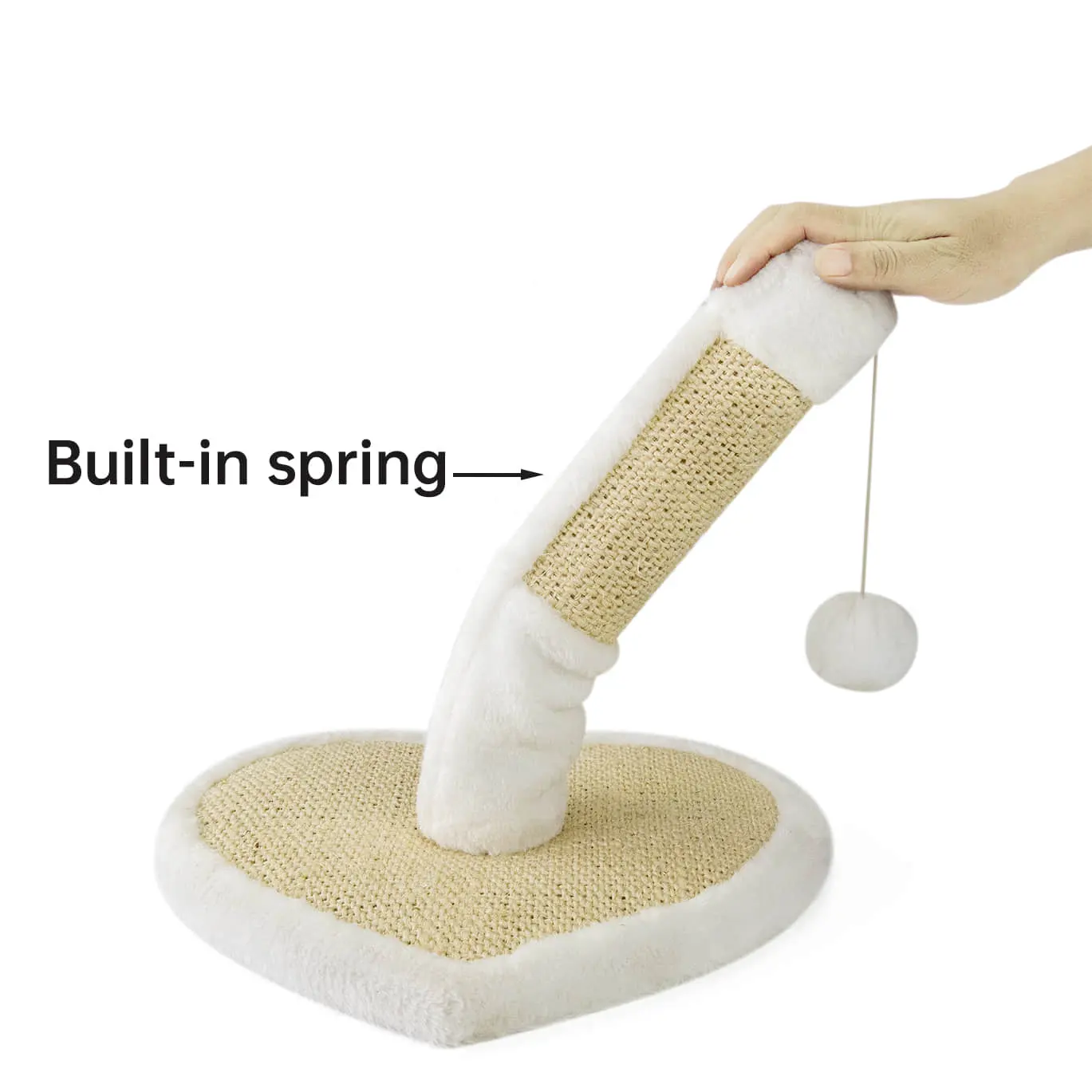 Moderne Kat Boom Hout Krabber Sisal Touw Tapijt Kat Krabpaal Pluche Klimmen Met Hangende Bal Speelgoed