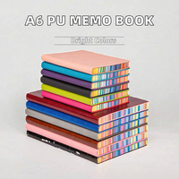 Cahier de notes en cuir souple bord arc-en-ciel A5/A6/B5 Impression de logo personnalisé Style couverture rigide 100 feuilles bloc-notes en gros Journal