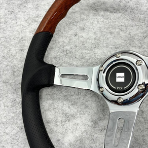 พวงมาลัยแต่งทรง D แบบ 4 ลึก วัสดุคู่ ปรับแต่งได้ ยี่ห้อ Universal ABS สำหรับรถแข่ง JDM - Product Image 3