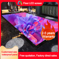 Écran LED interactif infrarouge pour sol, affichage dynamique panoramique 3D, scène, centre commercial, mur vidéo LED à vision directe