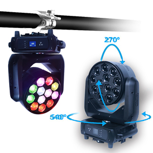 Wash DMX LED Luz con cabezal móvil <span class=keywords><strong>Mac</strong></span> Aura LED12 * 40 Iluminación de escenario con ojos de abeja Ojos de abeja Cabeza móvil LED Iluminación de escenario - Product Image 6