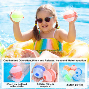 Ballons d'eau en silicone écologiques à remplissage rapide, jouet de piscine pour les jeux de fête avec des ballons d'eau, jeux d'eau pour enfants, piscine, plage - Product Image 2