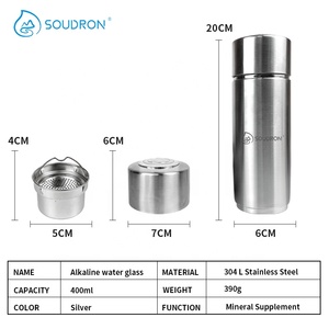 Cá nhân Lọc 400ml đôi lọc Alkaline chai nước năng lượng cầm tay <span class=keywords><strong>Nano</strong></span> <span class=keywords><strong>Flask</strong></span> kiềm ion hóa chai nước - Product Image 2