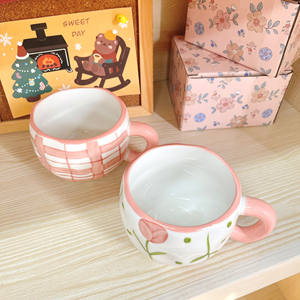 Tazza in Ceramica con Motivo Principessa Fuggitiva e Fiocco Rosa, Produzione di Fabbrica, Elegante Tazza per Tè e Caffè Pomeridiano, Vendita all'Ingrosso - Product Image 6