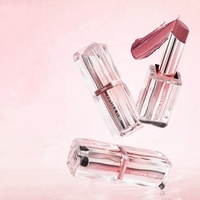 Wadah lipstik Logo kustom kualitas tinggi desain unik akrilik persegi kosong tabung Lip Stick kontainer Makeup OEM