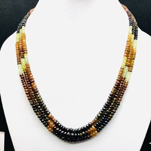 Rondelle à facettes perles de Tourmaline naturelle rose vert noir pastèque Gemmy Tourmaline 12 pouces 3 mm brin collier de mariage - Product Image 3