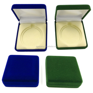 Luxury <strong>Flocked</strong> Velvet <strong>Jewelry</strong> Medal Coin Trinket <strong>Box</strong>