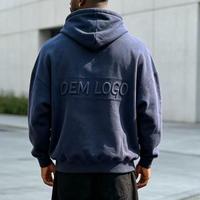 Hoodie Pria Kualitas Tinggi Model Longgar Modis Lengan Panjang Ukuran Besar dengan Logo 3D Timbul