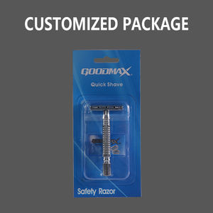 Các Nhà Sản Xuất Bán Đơn Giản Duy Nhất Vỉ Bên Ngoài Hút 1 Dao Xử Lý + 1 Lưỡi Mens OEM An Toàn Dao Cạo - Product Image 6