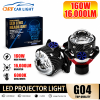 Projecteurs LED G04 pour voiture, 160W, faisceau haut et bas, 3 pouces, 4 lentilles, lentille Bi-LED 6000K, projecteur Bi-LED pour voiture