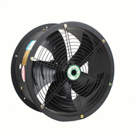 Ventilateur d'extraction industriel à tambour noir de grande capacité 600 mm (24 pouces) avec pales métalliques pour l'élimination des fumées et des poussières industrielles