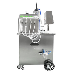 Machine de remplissage et de bouchage de liquides multifonctionnelle à haute productivité pour bouteilles, semi-automatique, pneumatique, contrôle PLC, facile à utiliser - Product Image 1