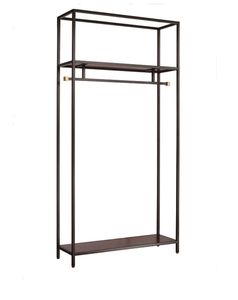 Présentoir pliable en acier inoxydable noir et or <span class=keywords><strong>pour</strong></span> vêtements, support de magasin, cintre de présentation, emballé en carton - Product Image 2