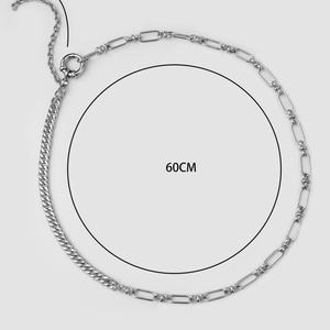 Collar de Acero Inoxidable de Alta Calidad con Colgantes en Capas, Pulido Espejo Brillante para Joyería DIY para Aniversario - Product Image 6