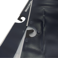 Emballage plastique noir pour vêtements, t-shirts et sacs, avec fermeture éclair coulissante CPE et crochet
