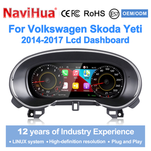 หน้าปัดดิจิตอล Navihua สำหรับรถยนต์ ระบบ Linux รองรับ Carplay สำหรับ Skoda Yeti ปี 2014-2017 จอ LCD แผงหน้าปัดแบบ Virtual Cockpit - Product Image 1