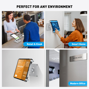 <span class=keywords><strong>Support</strong></span> <span class=keywords><strong>mural</strong></span> pour <span class=keywords><strong>tablette</strong></span> en alliage d'aluminium robuste avec rotation à 360° °   Boîtier de sécurité <span class=keywords><strong>antivol</strong></span> à bras rotatif et pliable pour système de point de vente commercial - Product Image 4