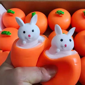 Wholesale 1PC Rabbit Carrots Decompression Toy Thermoplastic Rubber <b>Squeeze</b> <b>Ball</b> Bunny Toys Easter Party Decor DIY - Product Image 6