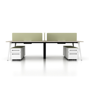 Bàn làm việc văn phòng kép hoặc 4 người hiện đại với bố cục thiết kế cụm mô-đun - Product Image 3