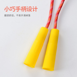 เชือกกระโดดแบบปรับได้สำหรับเด็กพร้อมด้ามจับสีเหลือง เชือกสีแดง ออกกำลังกาย กระชับสัดส่วน สอบวิชาพลศึกษาระดับประถมศึกษา - Product Image 3