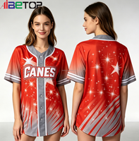 Uniforme de baseball haut de gamme en polyester, vente directe d'usine, respirant, séchage rapide, logo par sublimation, conception gratuite, faible MOQ