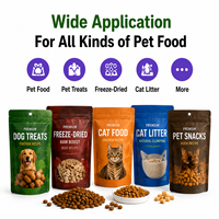 Sachet Doypack Personnalisé Imprimé pour Friandises pour Animaux avec Fermeture Éclair et Film Haute Barrière pour Emballage d'Aliments Lyophilisés pour Chiens et Chats