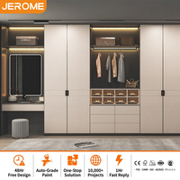 Usine OEM de Foshan : Armoire sur mesure de luxe moderne en cuir avec coiffeuse intégrée pour chambre à coucher