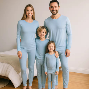 Set Pigiama in Bambù Personalizzato dal Produttore, Maniche Lunghe per Ragazzi e Ragazze, Tutine per Neonati, Pigiami per Uomini e Donne, Pigiami Coordinati per Famiglia - Product Image 1