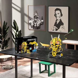 <span class=keywords><strong>Bumblebe</strong></span> guía inteligente luz bloques remotos cinco variantes Robot pantalla inteligente LED Pantalla de cristal líquido modelo de juguete de plástico - Product Image 4