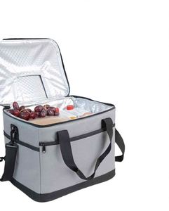 กระเป๋าเก็บความเย็นแบบมีโลโก้สั่งทำปี 2024 ความจุ 30 ลิตร สำหรับใส่อาหารกลางวัน เก็บความร้อนและความเย็นได้ ป้องกันการรั่วซึม มีสายสะพายและช่องใส่ของหลายช่อง - Product Image 5