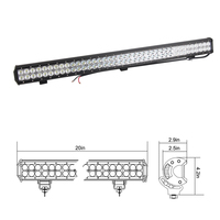 Barre lumineuse LED tout-terrain 4x4 pour véhicules lourds, 126W, 12V-24V, étanche IP67, 2400LM, faisceau combiné large/spot, fabrication ODM/OEM