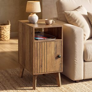 Table console moderne en bois SENYU avec armoire de rangement et étagère ouverte pour le mobilier de salon - Product Image 1