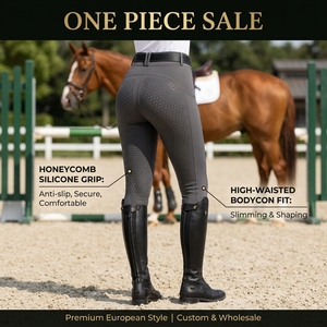 High Elastic Equestrian Riding Leggings Silicone Anti Slip Full Seat High Waist Moisture Wicking Horse Riding Wear Pants