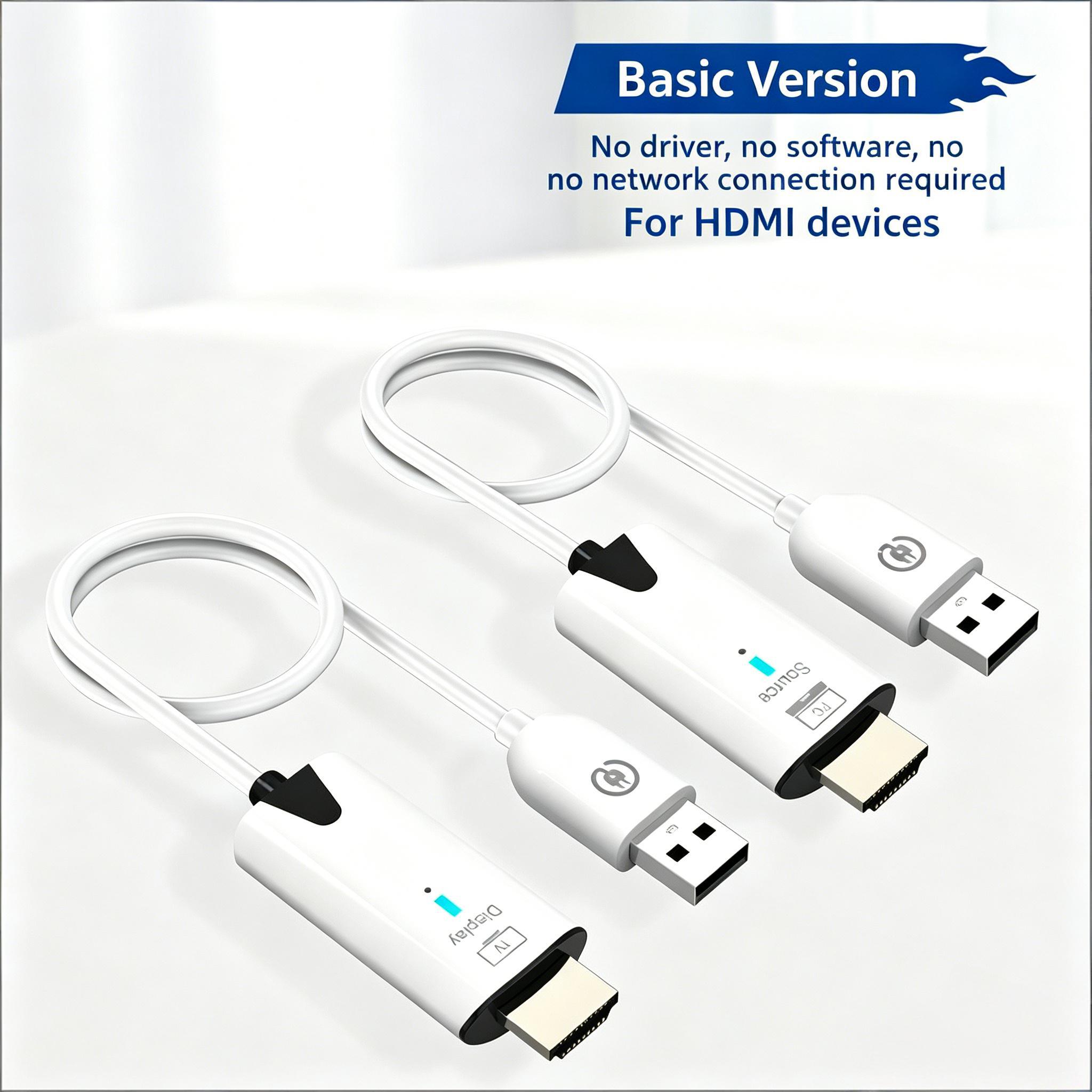 สีขาว: HDMI ไร้สาย 30 ม. รุ่นพลาสติก