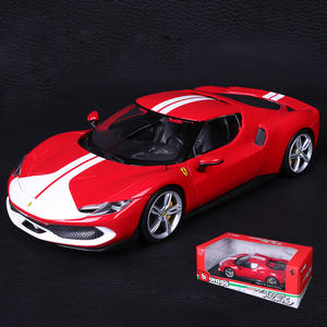 Bburago <span class=keywords><strong>1</strong></span>:<span class=keywords><strong>18</strong></span> F errari 296 GTB Super métal voiture de sport moulé sous pression voiture jouets avec ouverture de porte alliage modèle de voiture jouet - Product Image 5