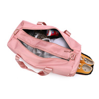Sac de voyage et de sport pliable en polyester avec fermeture éclair, anti-odeur, pour femme, idéal pour le yoga, la gym, les week-ends et la danse, design tendance et personnalisé