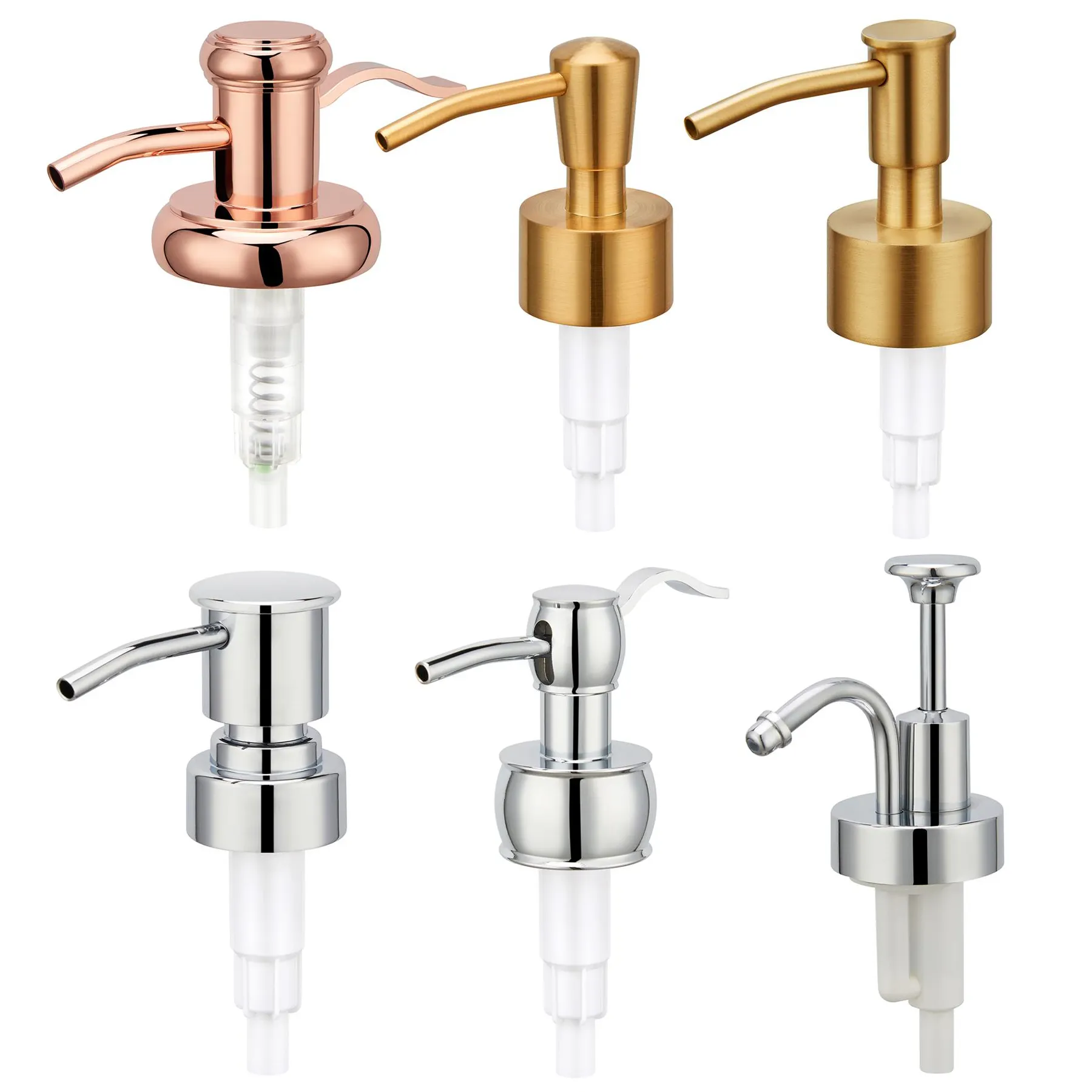 Bathroom Special Design Zinc Alloy Metal Screw Foam lotion soap pump Dispenser foaming Pump 1cc/2cc 28 410