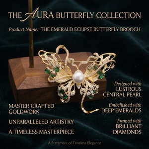 Broche de Pérola Borboleta, Joia de Pérola Real, Acessório Feminino Elegante e Bonito para Sessões de Fotos, Presente de Qualidade - Product Image 1